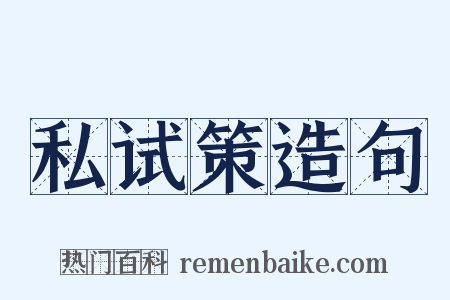私试策造句是什么意思的图片